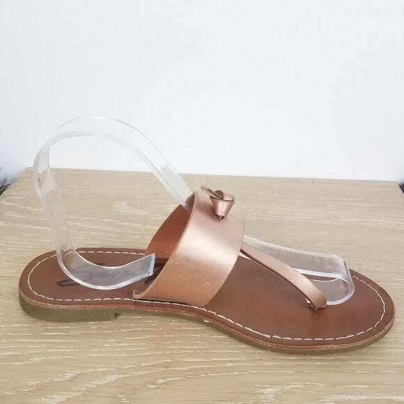 Seven 7  | Rose Gold Thong Sandals Flats 8 - Picture 1 of 7